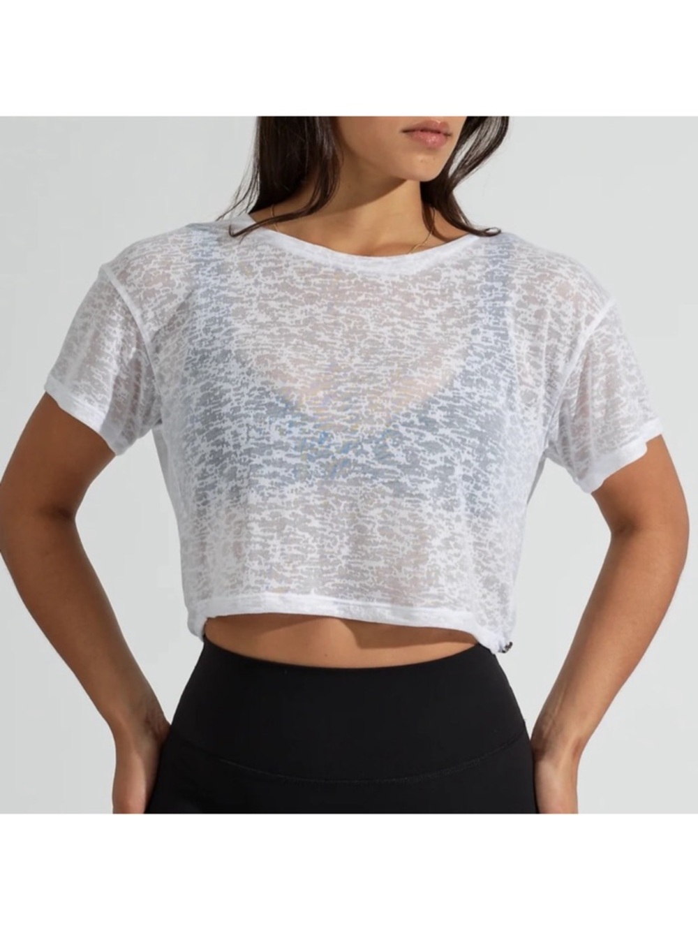 BuffBunny Go With The Flow Crop size L White New